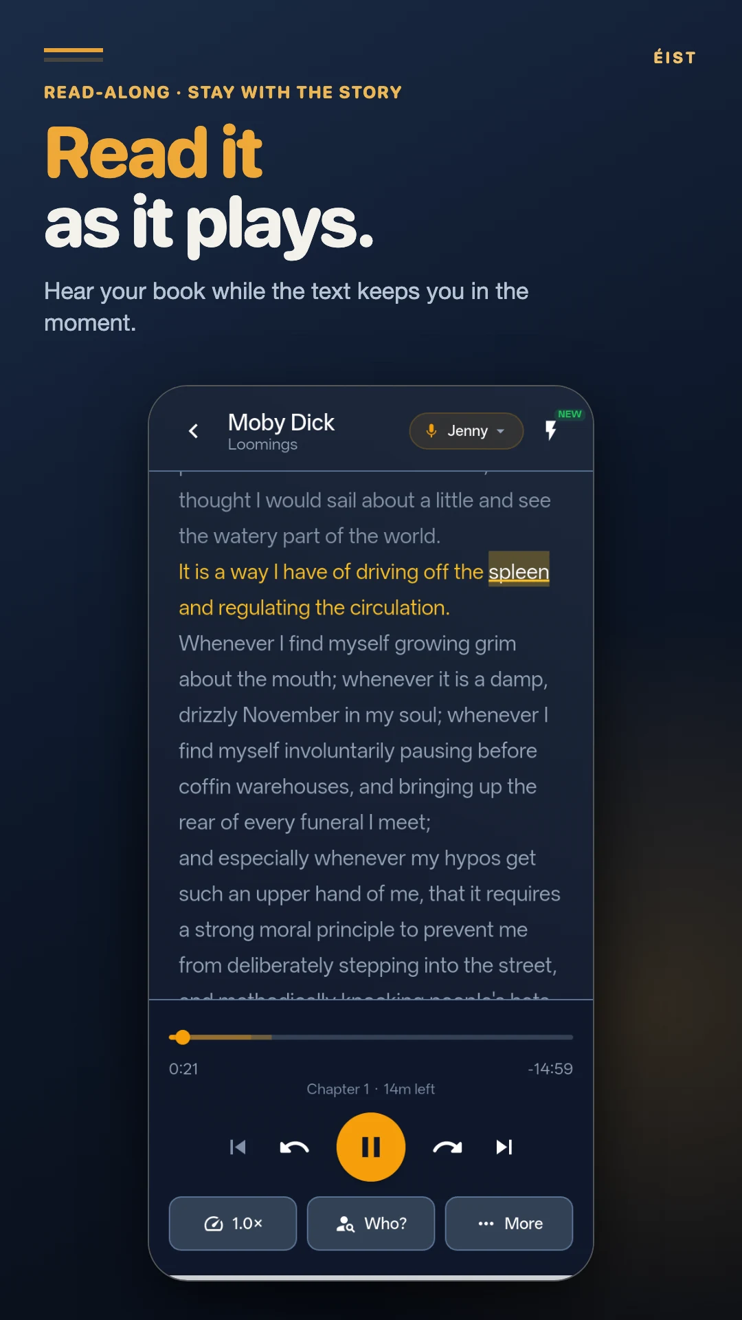 Éist: PDF/Ebook to Audiobook screenshot